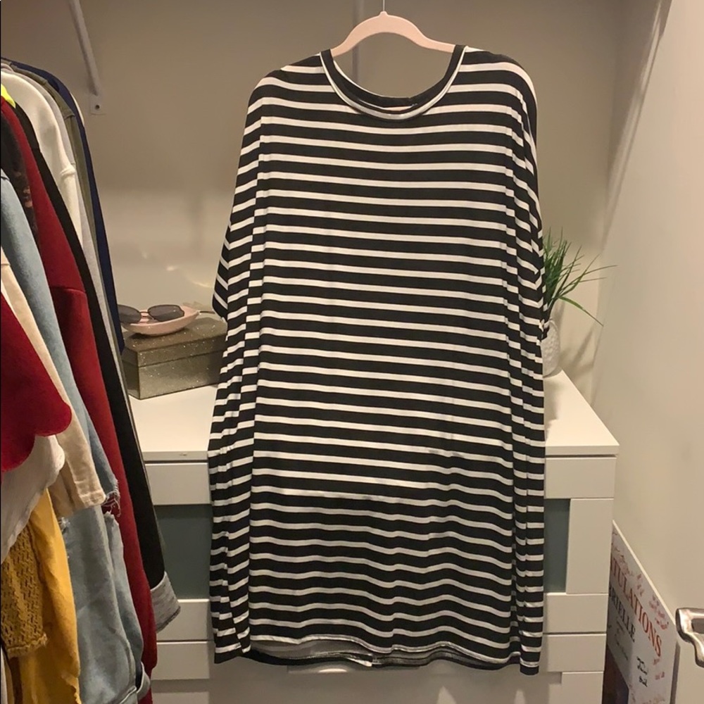 Black and White Striped Dress